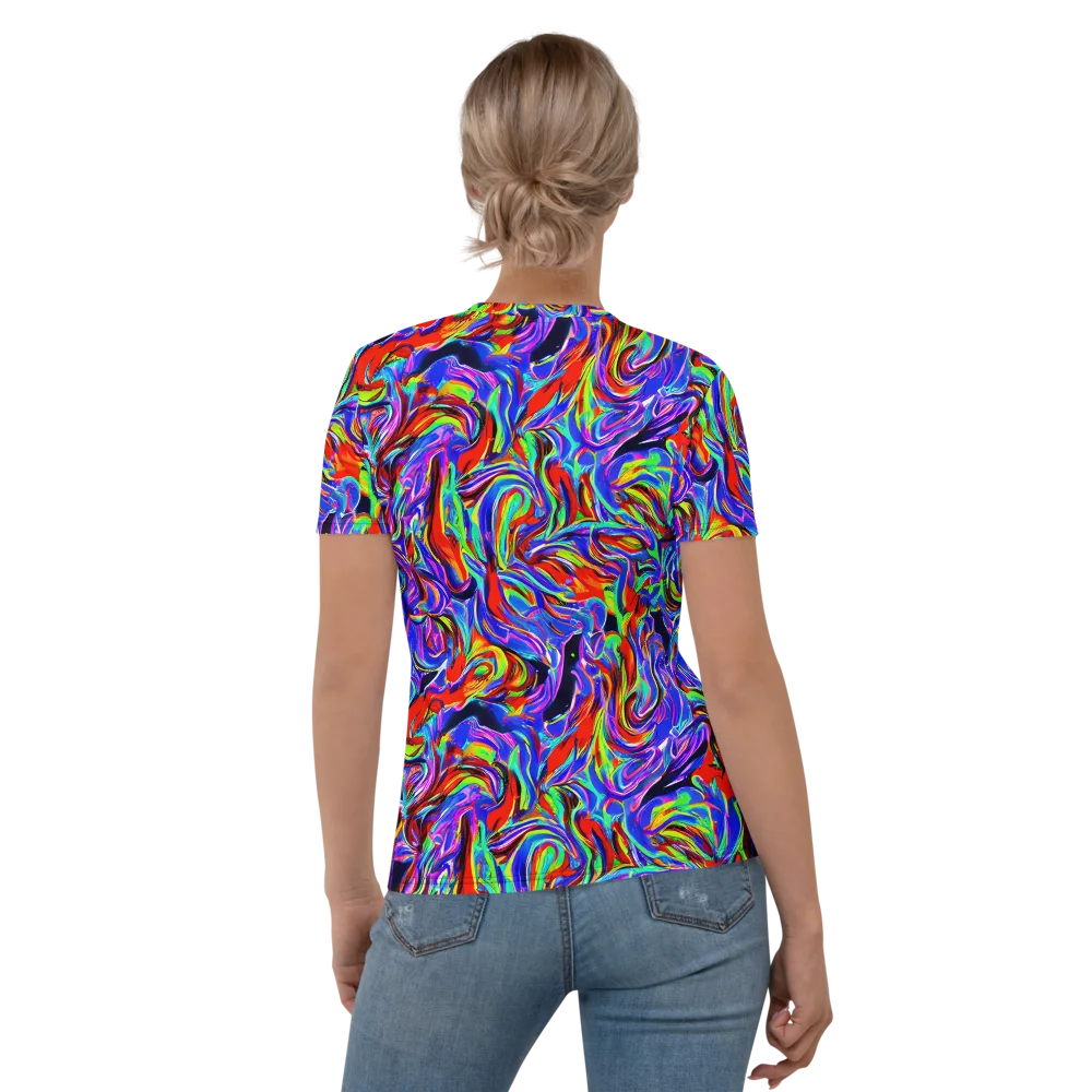 Electric Riviera on Women's Crew Neck T-Shirt — Back
