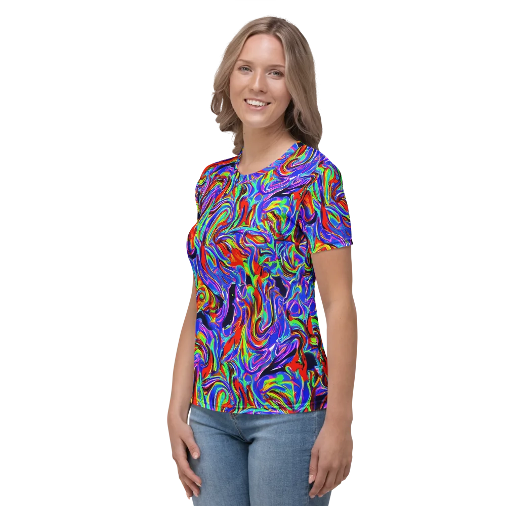 Electric Riviera on Women's Crew Neck T-Shirt — Left