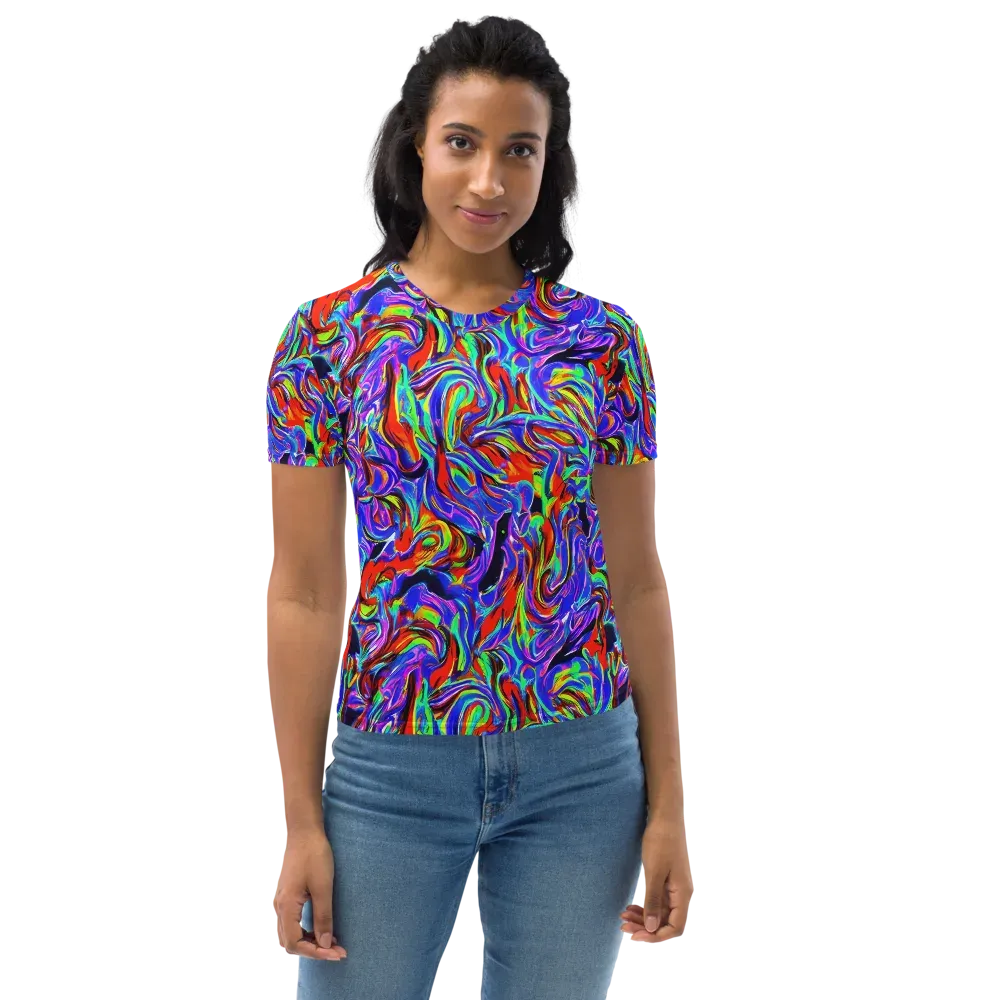 Electric Riviera on Women's Crew Neck T-Shirt — Front
