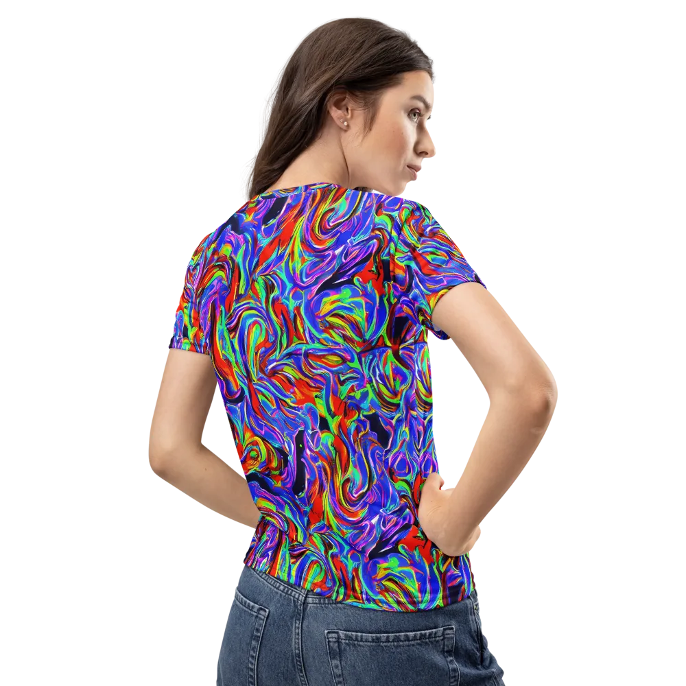 Electric Riviera on Women's Crew Neck T-Shirt — Back