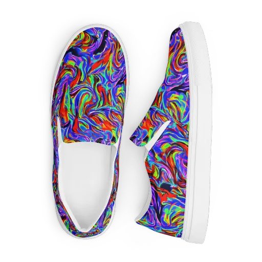 Electric Riviera on a Men's Slip-On Canvas Shoes