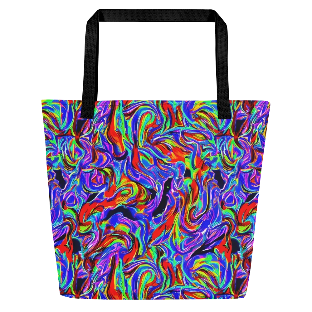 Electric Riviera on Large Tote Bag W/ Pocket — Front