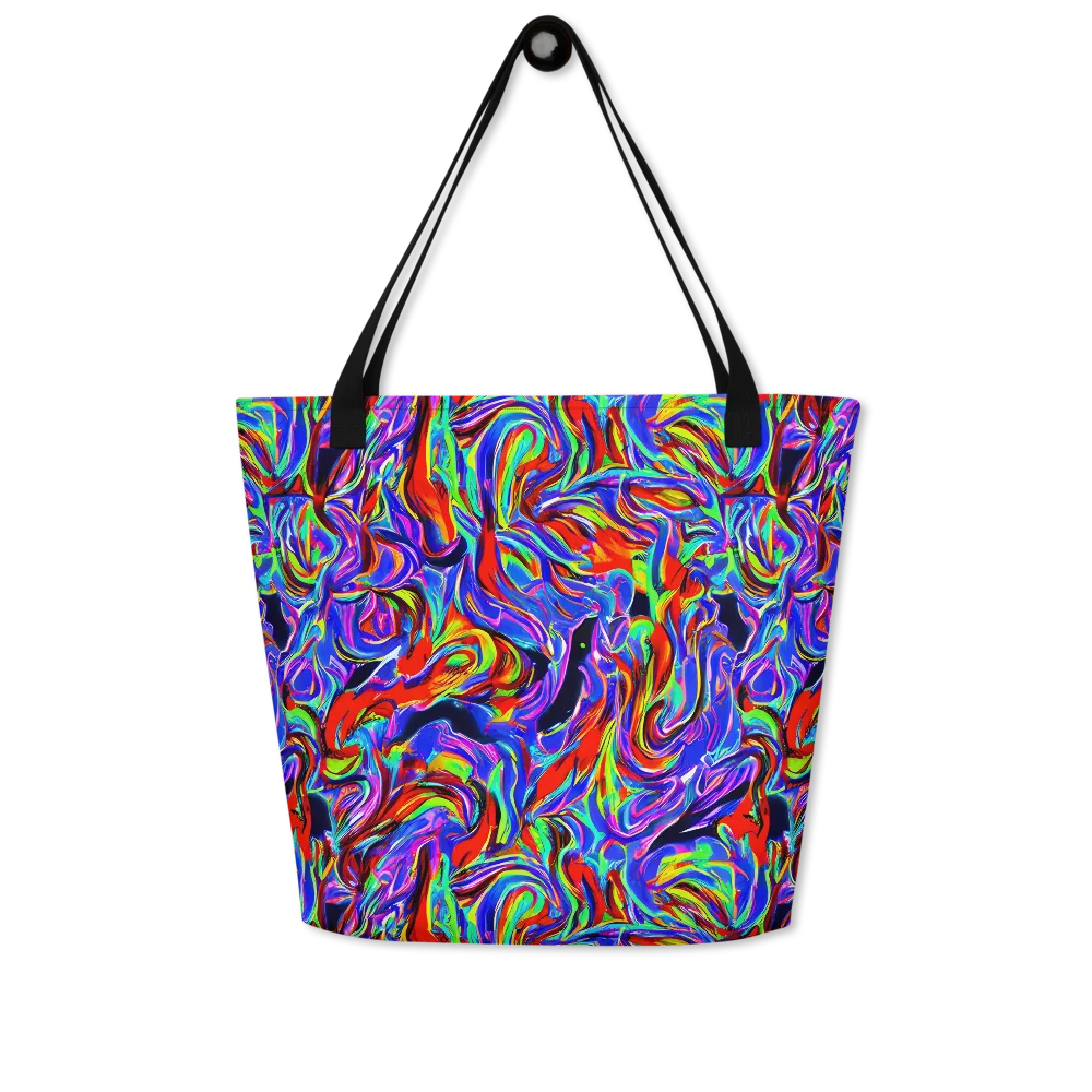 Electric Riviera on Large Tote Bag W/ Pocket — Front