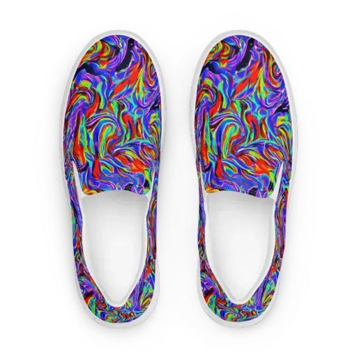 Electric Riviera on a Women's Slip-On Canvas Shoes