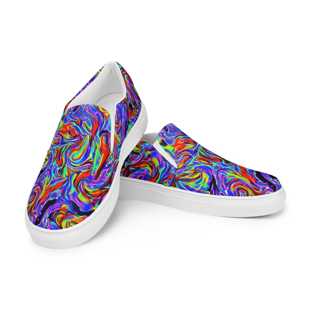 Electric Riviera on Women's Slip-On Canvas Shoes — Left Front