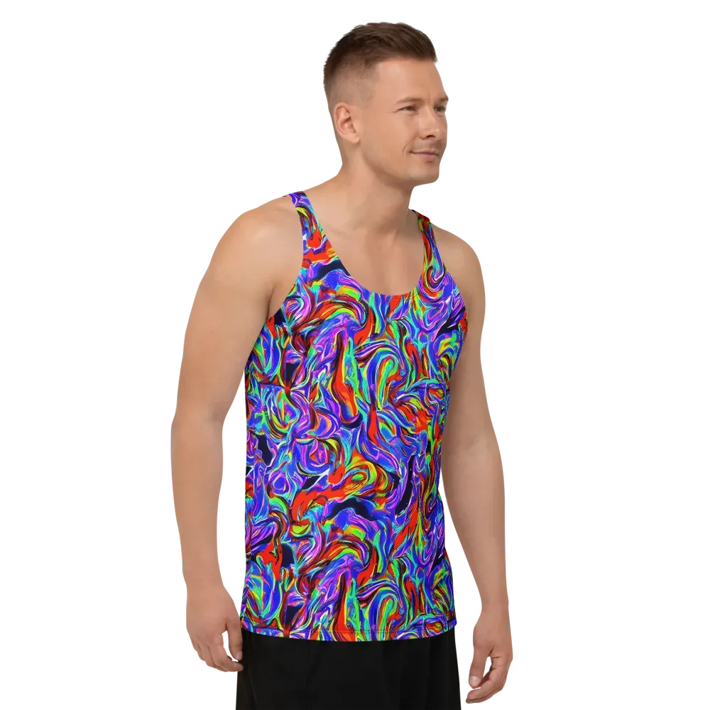 Electric Riviera on Men's Tank Top — Right Front