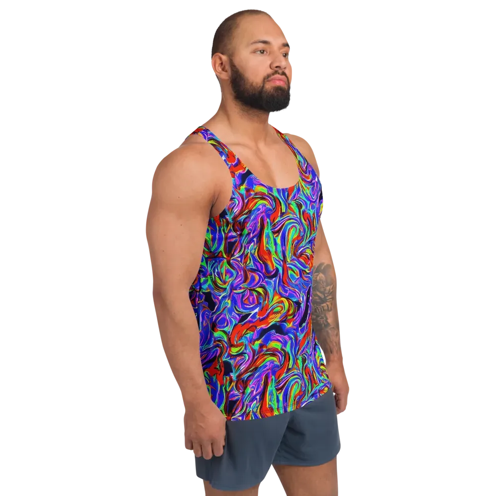 Electric Riviera on Men's Tank Top — Right Front