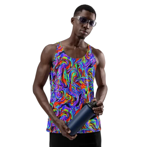 Electric Riviera on a Men's Tank Top