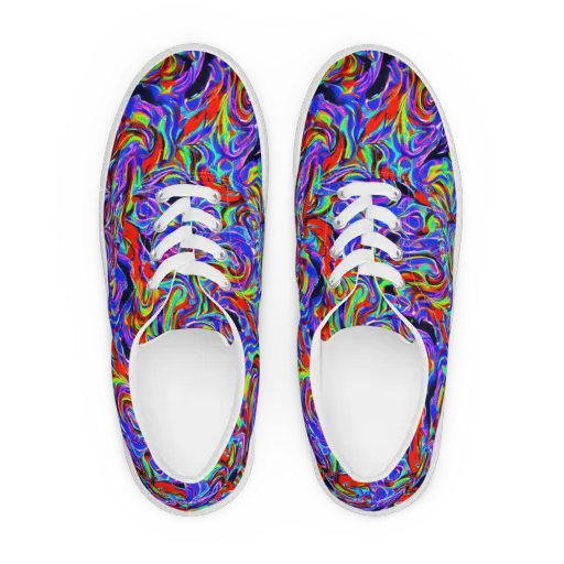 Electric Riviera on a Men's Lace-Up Canvas Shoes