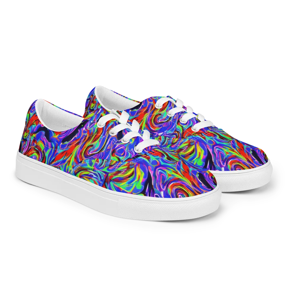 Electric Riviera on Men's Lace-Up Canvas Shoes — Right Front