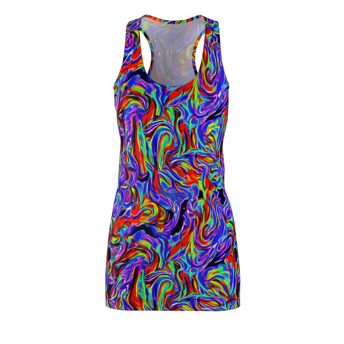 Electric Riviera on Racerback Dress — Front
