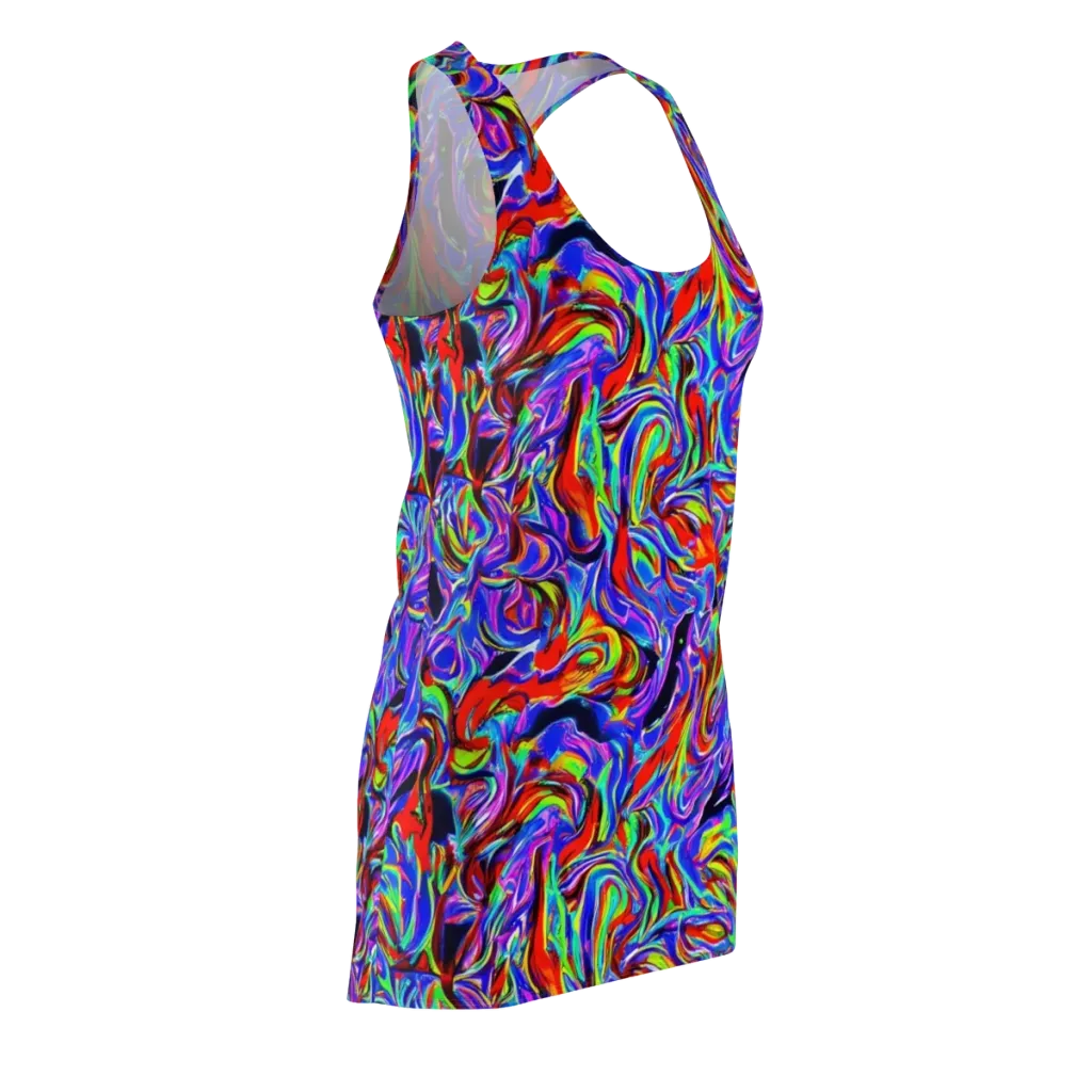 Electric Riviera on Racerback Dress — Front Side