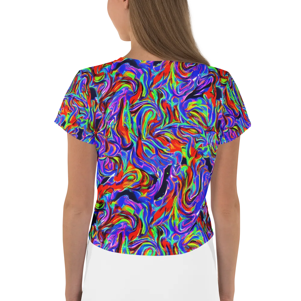 Electric Riviera on Crop Tee — Back