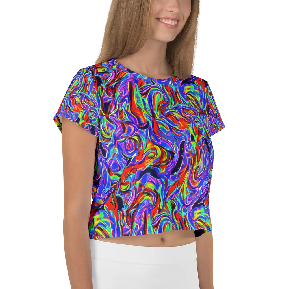 Electric Riviera on Crop Tee — Right