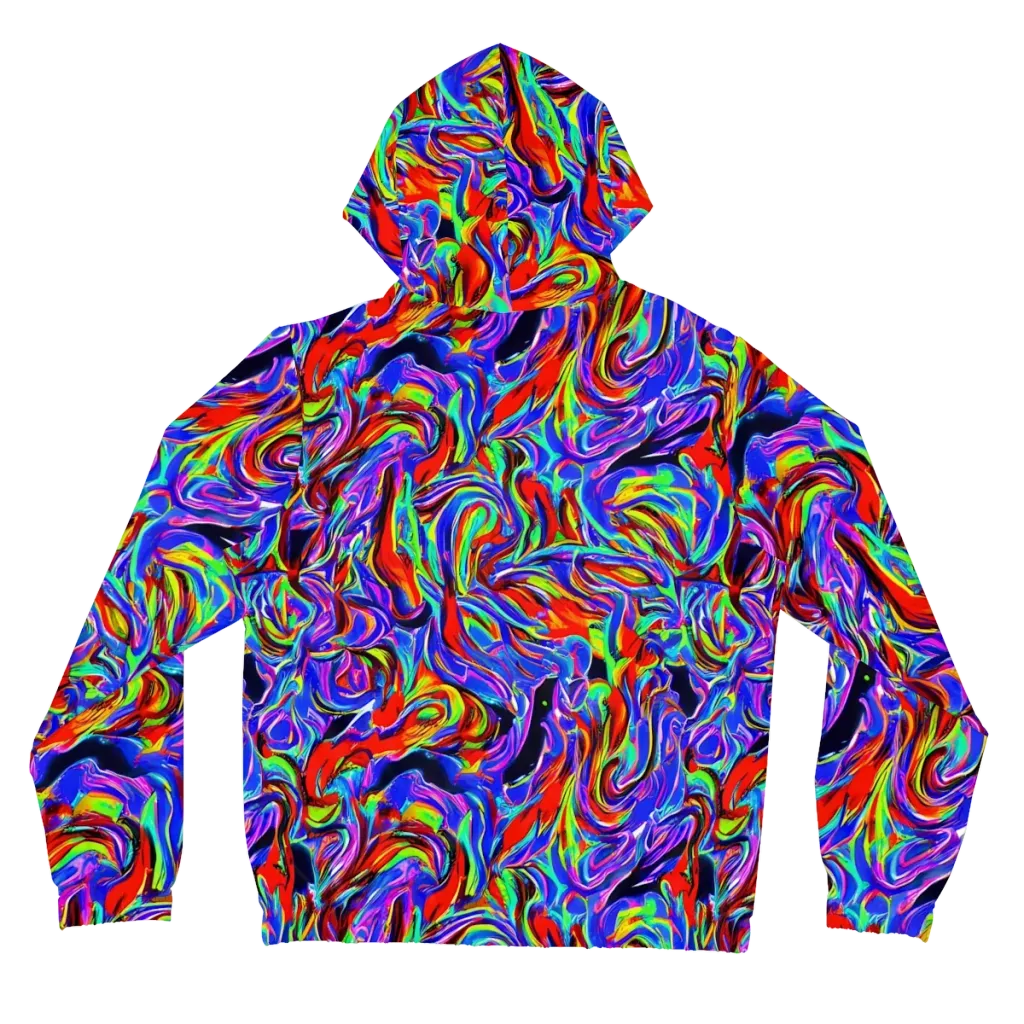 Electric Riviera on Women's Full-Zip Hoodie — Back