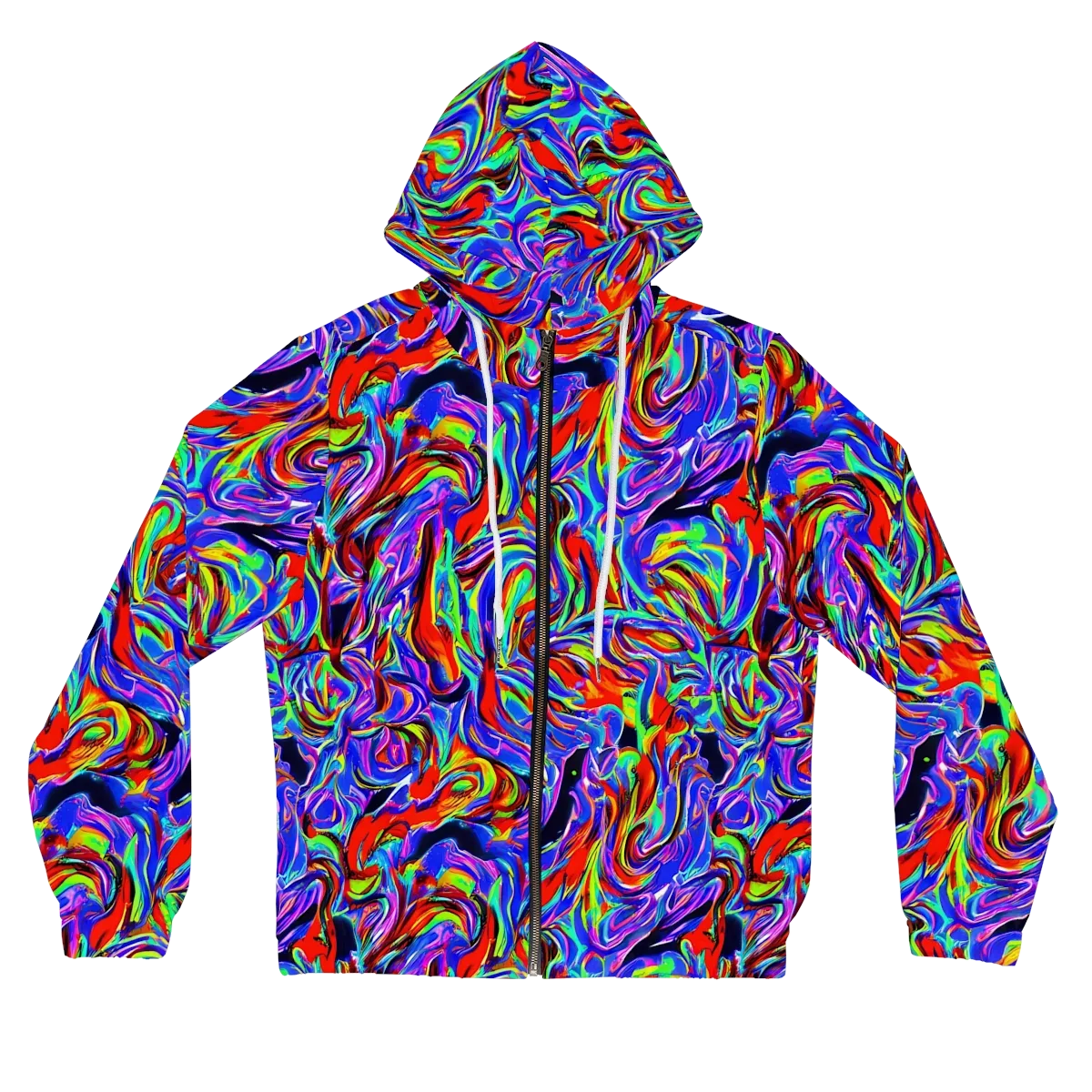 Electric Riviera on Women's Full-Zip Hoodie — Front