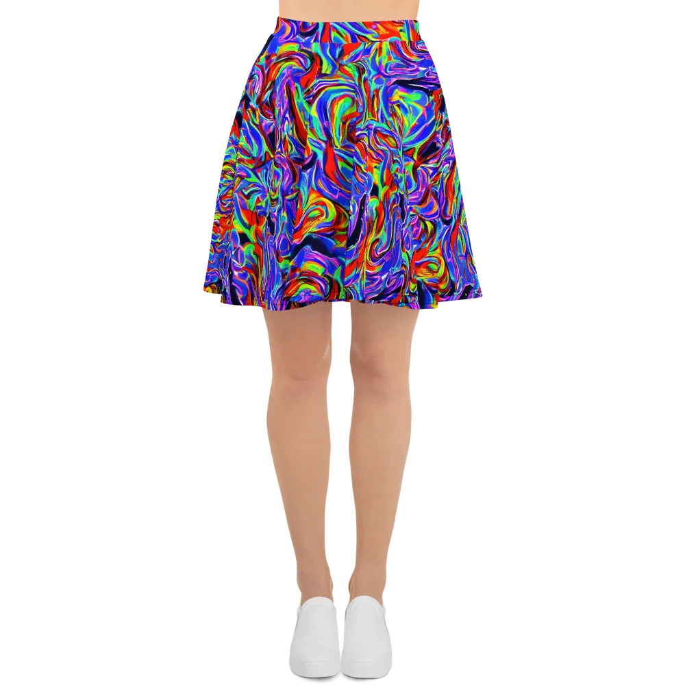 Electric Riviera on Skater Skirt — Front