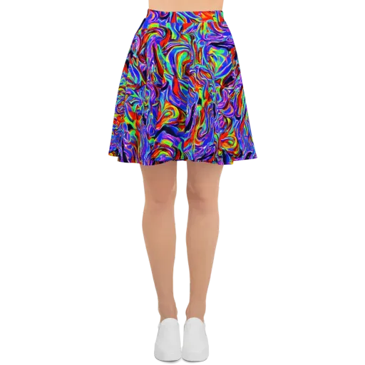 Electric Riviera on a Skater Skirt