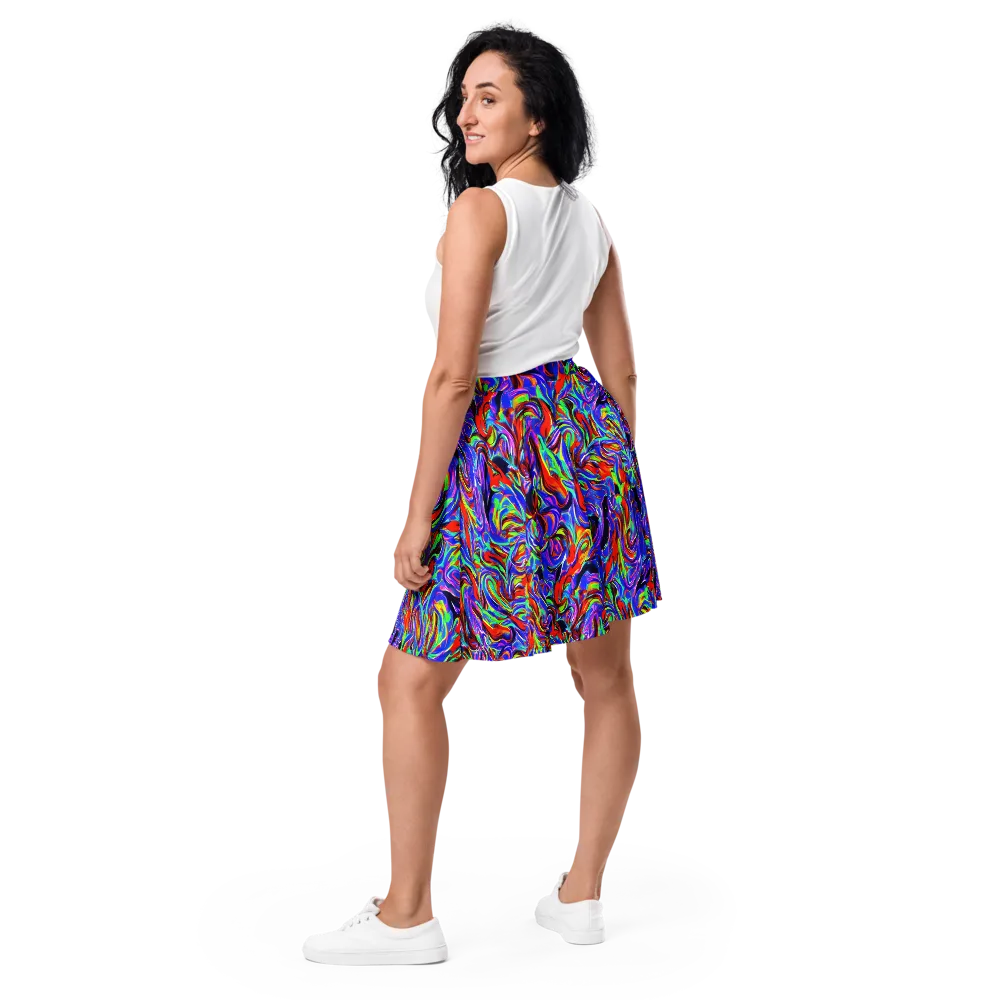 Electric Riviera on Skater Skirt — Back