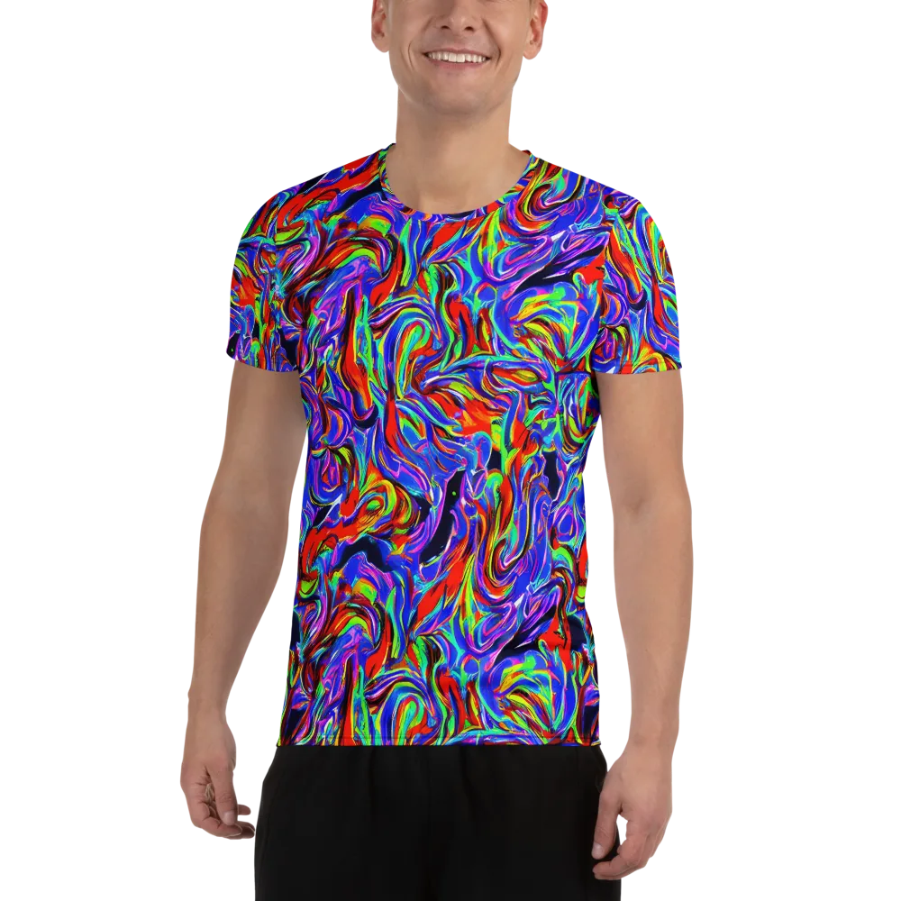 Electric Riviera on Men's Athletic T-Shirt — Front