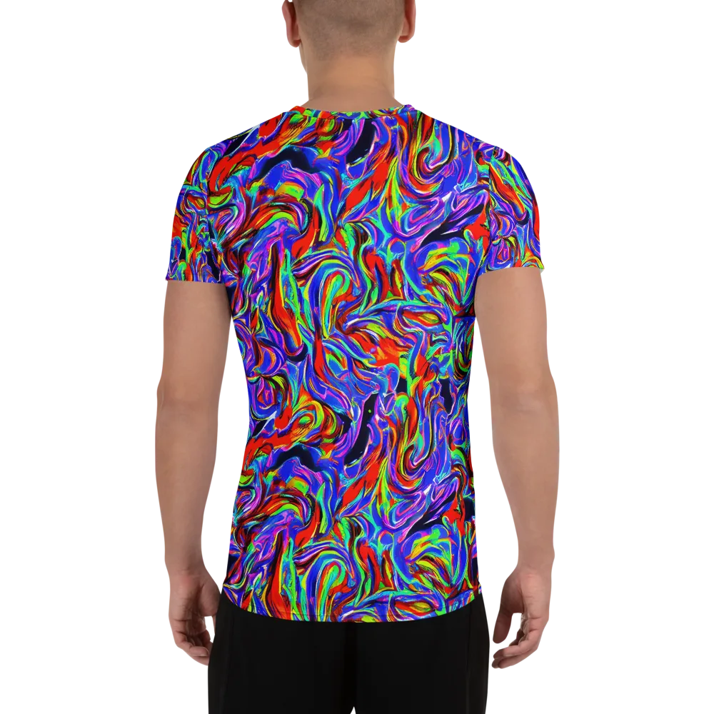 Electric Riviera on Men's Athletic T-Shirt — Back