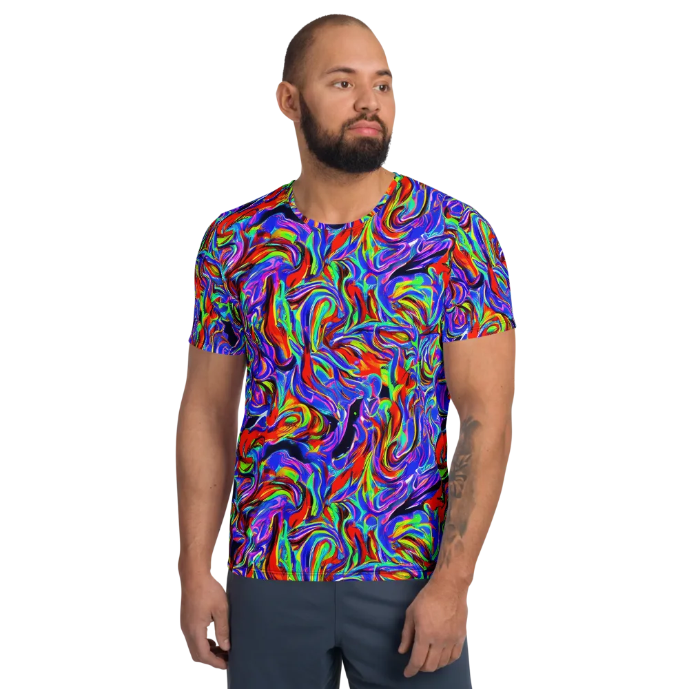 Electric Riviera on Men's Athletic T-Shirt — Front