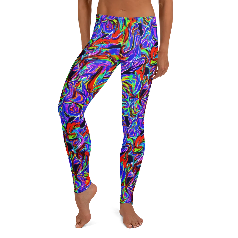 Electric Riviera on Leggings — Front