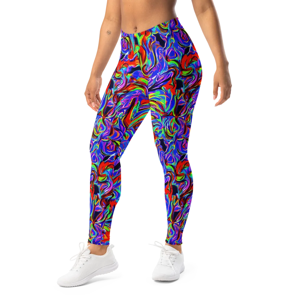 Electric Riviera on Leggings — Left Front