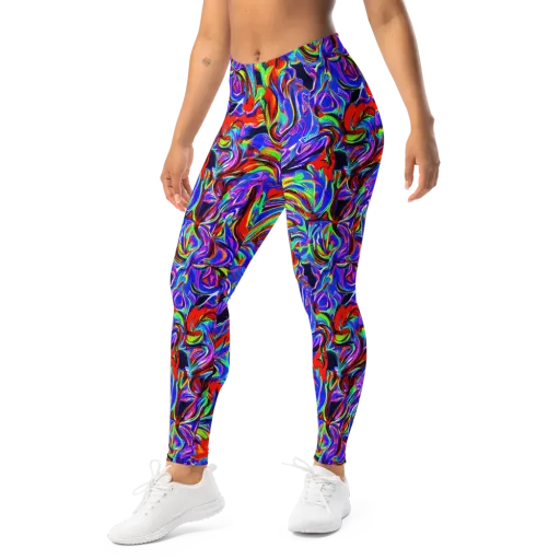 Electric Riviera on a Leggings