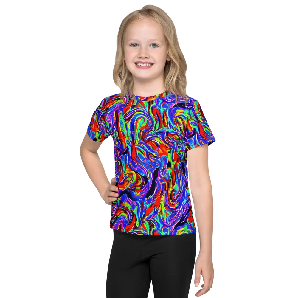 Electric Riviera on Kids Crew Neck T-Shirt — Front