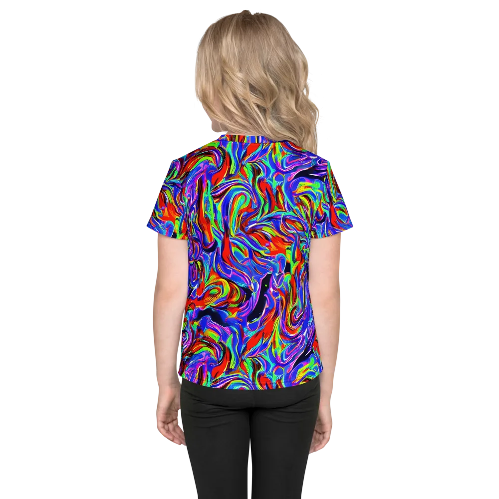 Electric Riviera on Kids Crew Neck T-Shirt — Back