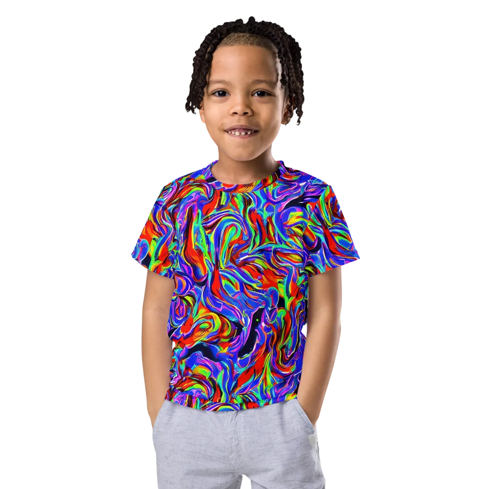 Electric Riviera on Kids Crew Neck T-Shirt — Front
