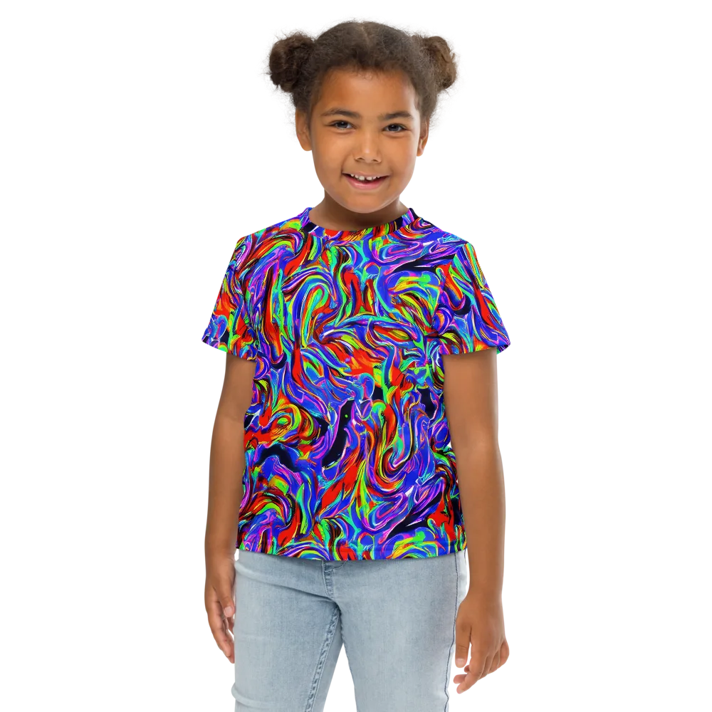 Electric Riviera on Kids Crew Neck T-Shirt — Front