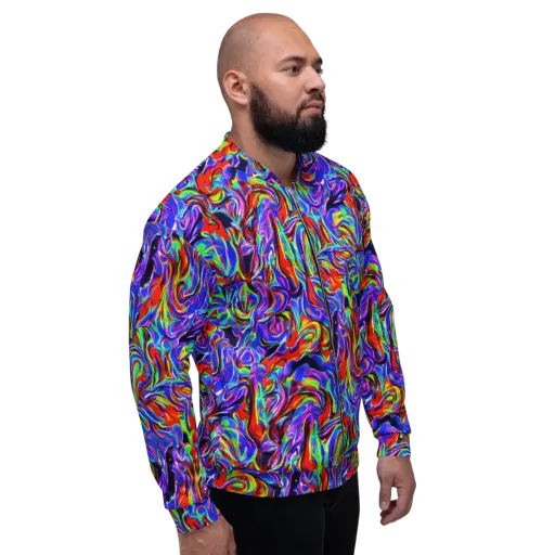 Electric Riviera on a Bomber Jacket