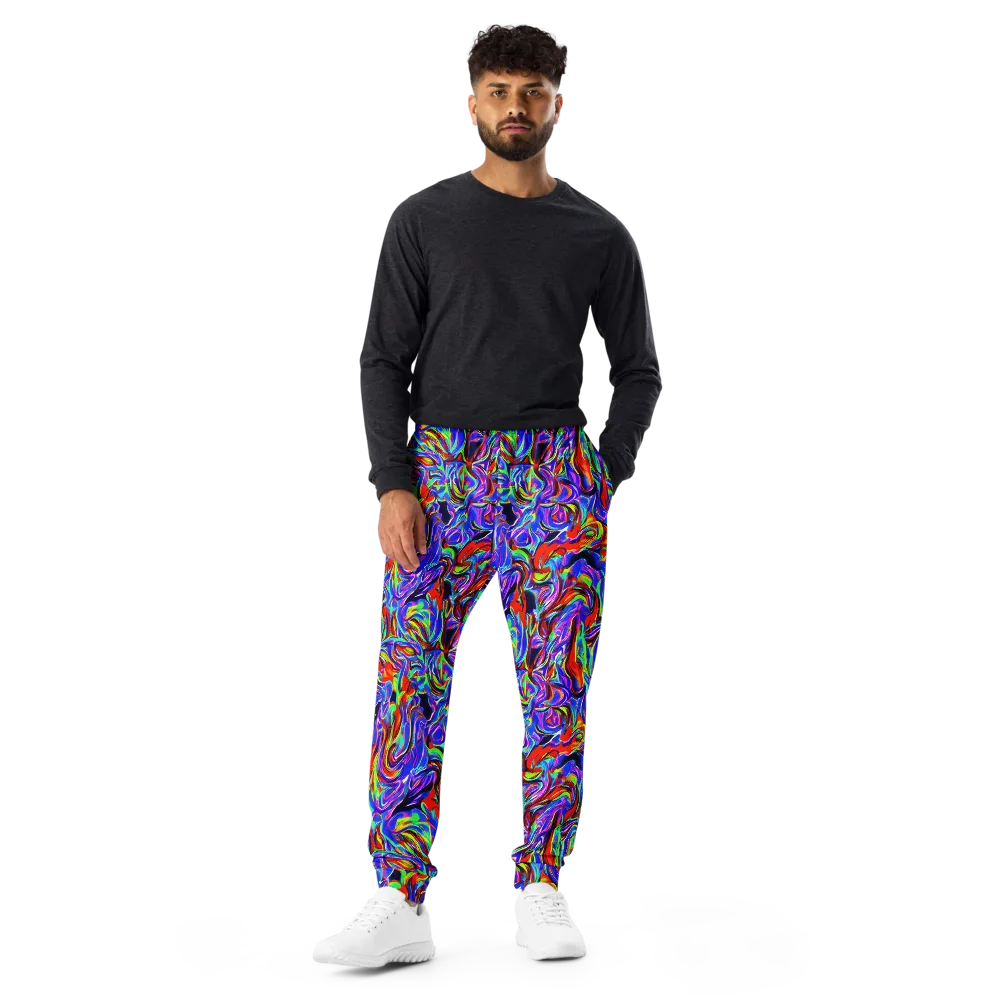 Electric Riviera on Men's Joggers — Front