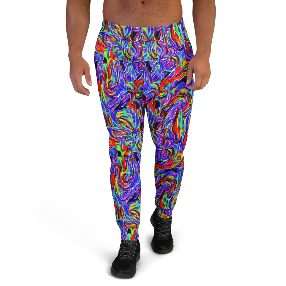 Electric Riviera on Men's Joggers — Front