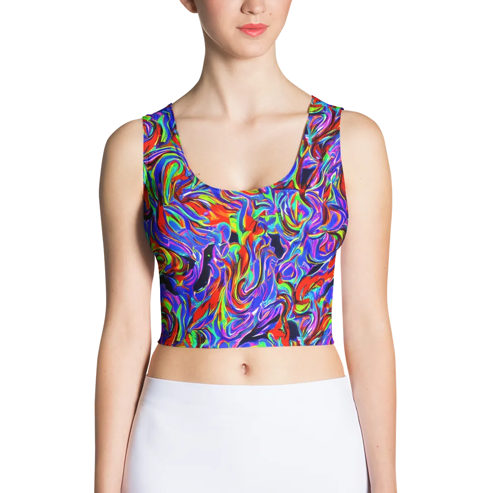 Electric Riviera on Crop Top — Front