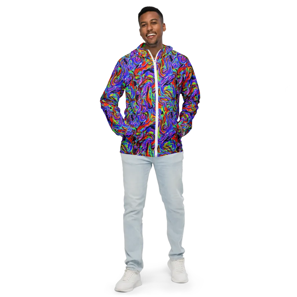 Electric Riviera on Men's Windbreaker — Front