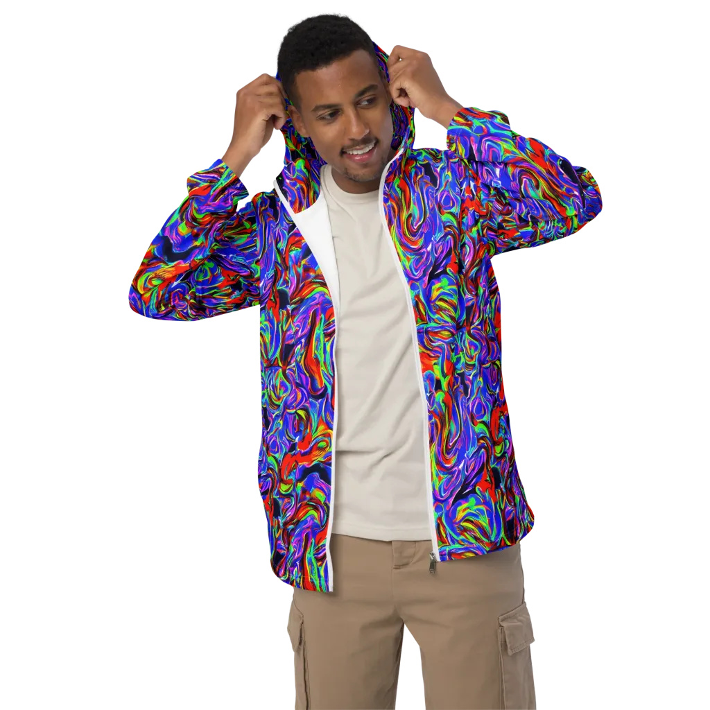 Electric Riviera on Men's Windbreaker — Front