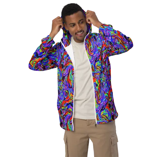 Electric Riviera on a Men's Windbreaker