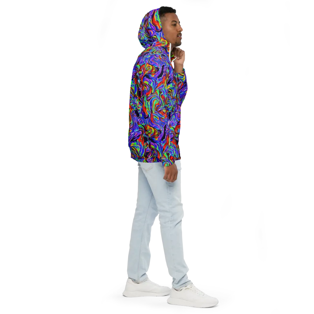 Electric Riviera on Men's Windbreaker — Right