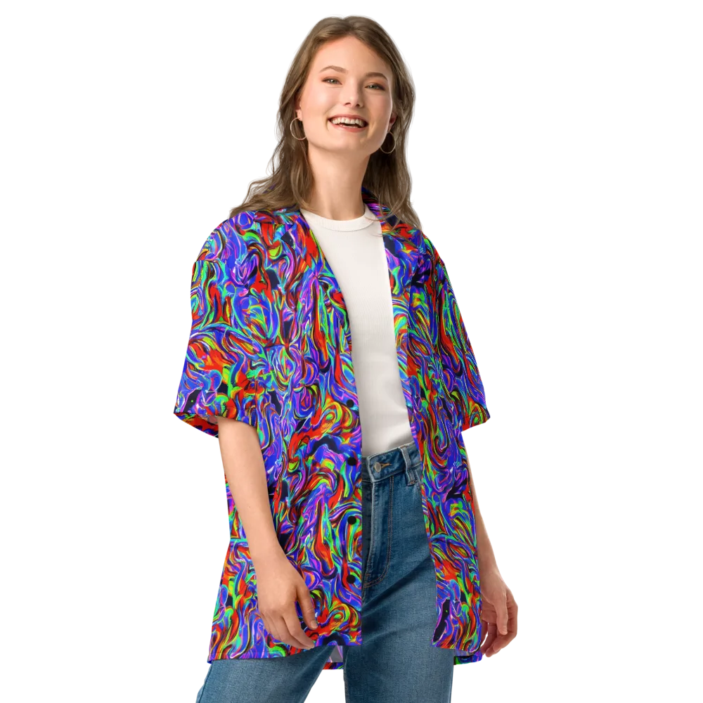 Electric Riviera on Button Shirt — Front