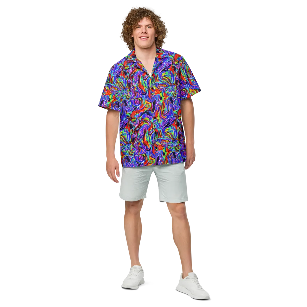 Electric Riviera on Button Shirt — Front