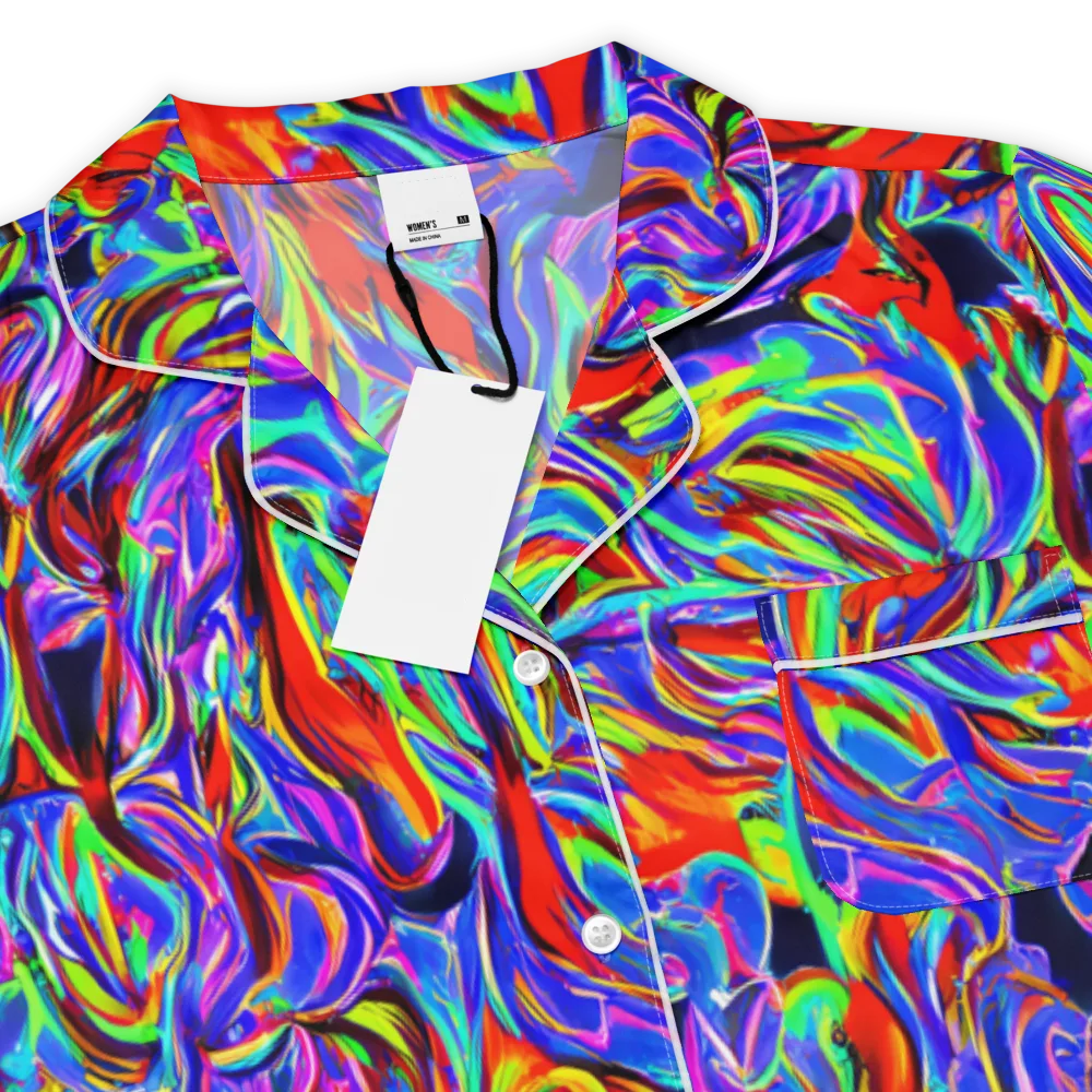 Electric Riviera on Women's Short Sleeve Pajama Top — Product details