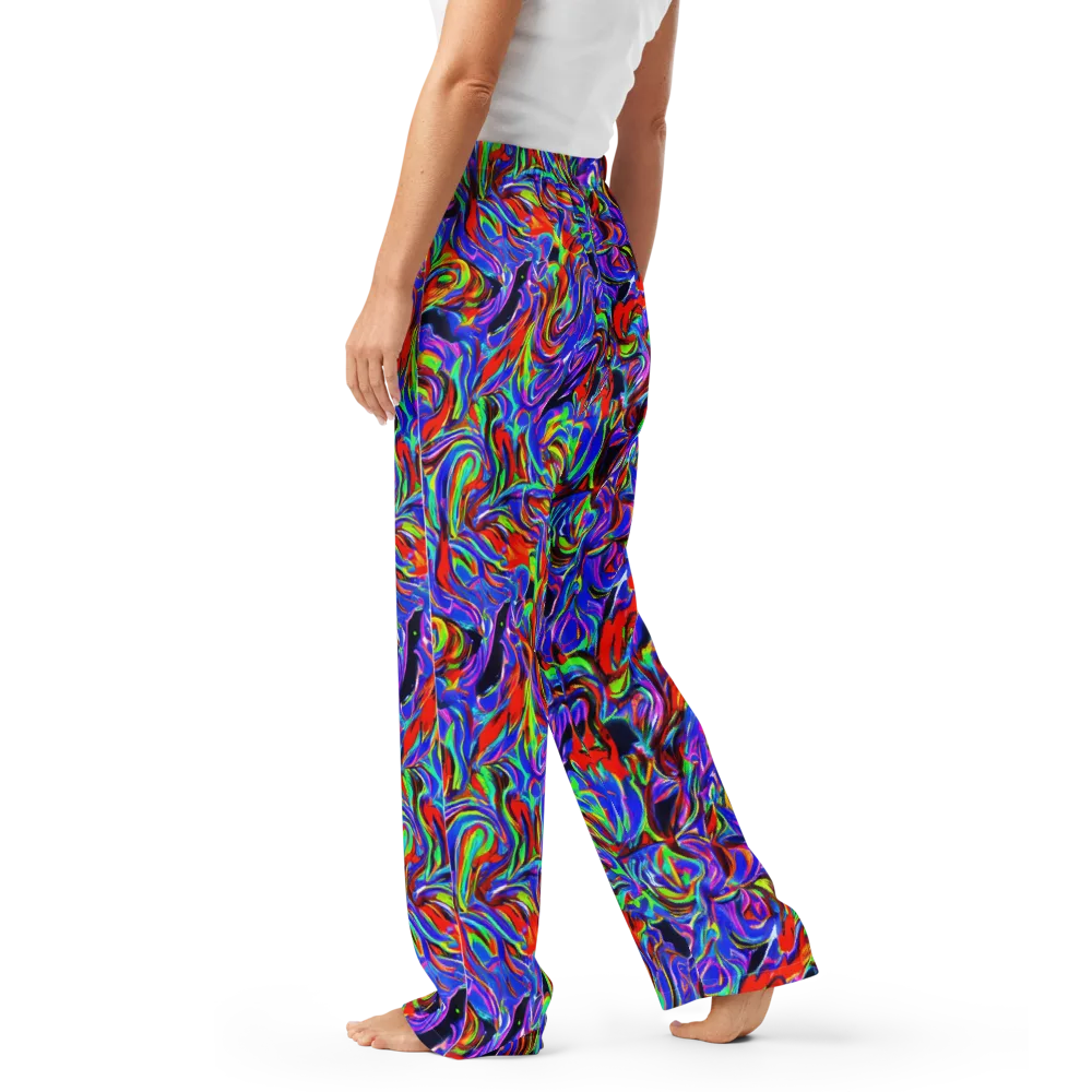 Electric Riviera on Women's Pajama Pants — Left