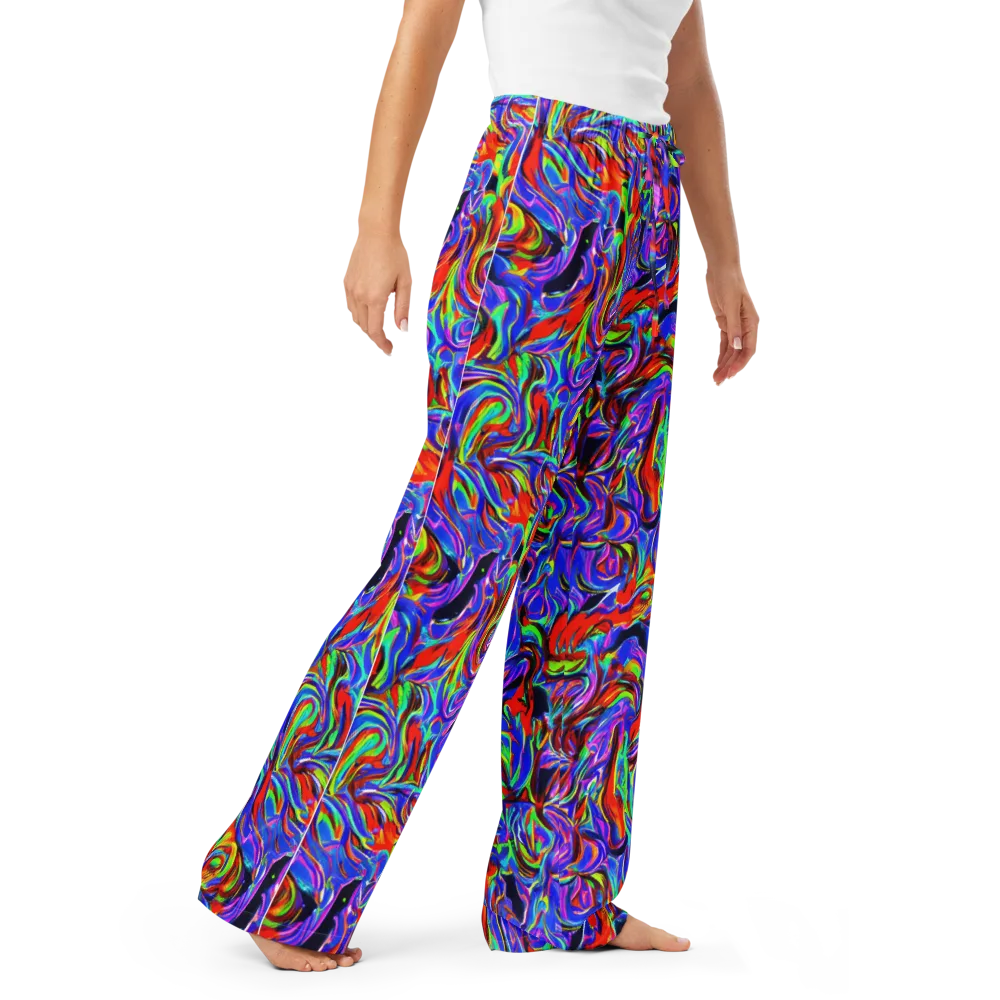 Electric Riviera on Women's Pajama Pants — Right Front