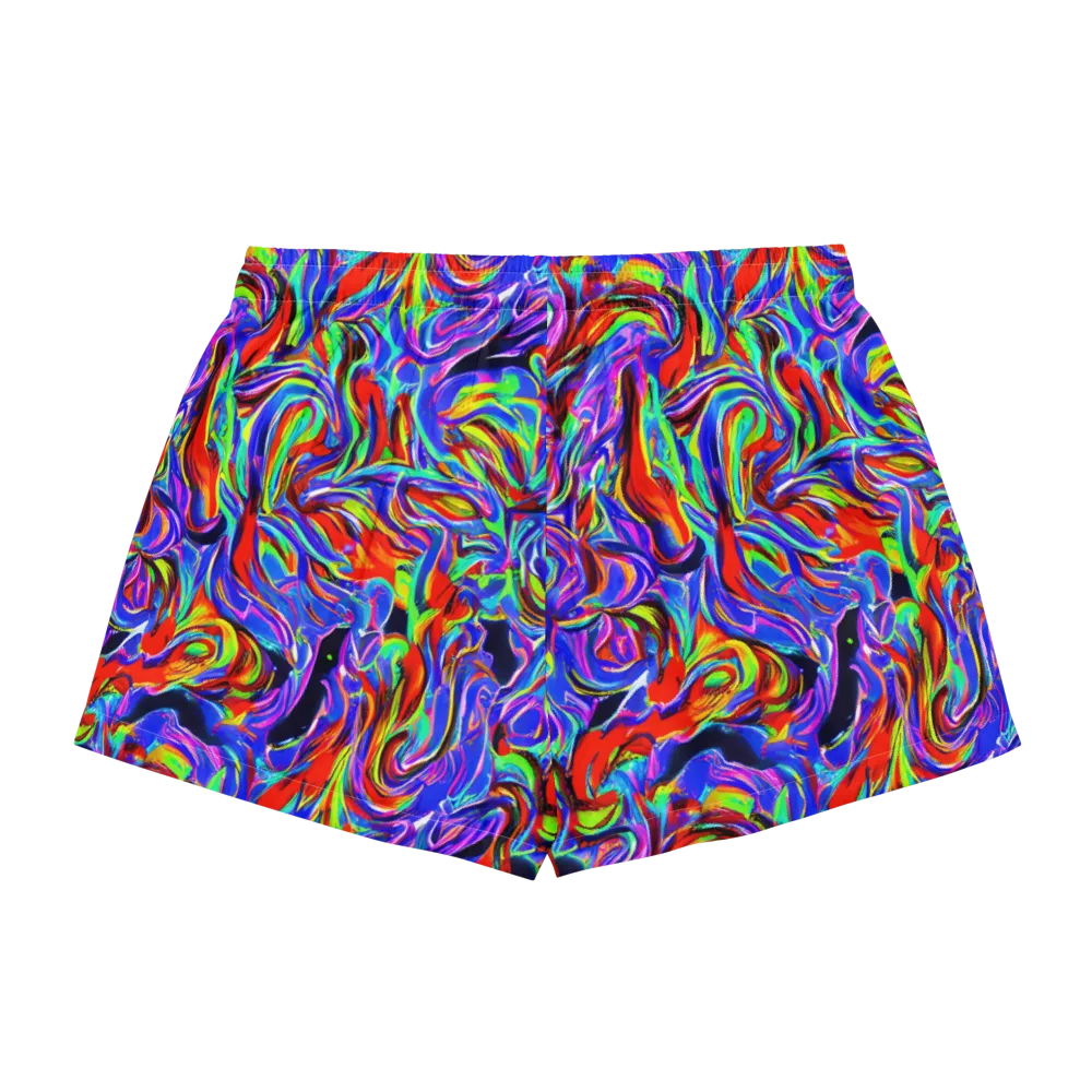 Electric Riviera on Women's Pajama Shorts — Back