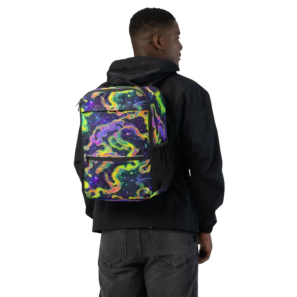 Neon Star Current on Utility Backpack — Back