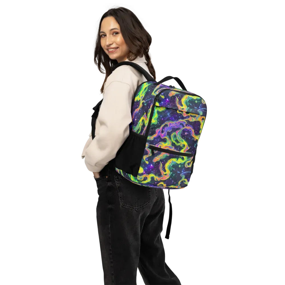Neon Star Current on Utility Backpack — Back