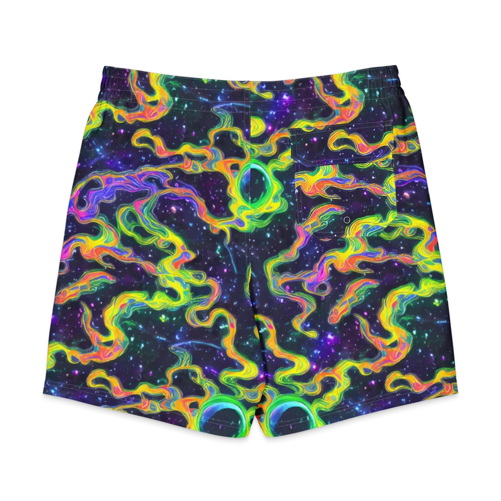 Neon Star Current on Men's Board Shorts — Back